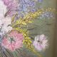 Ancient painting, still life with wildflowers 60/80s
