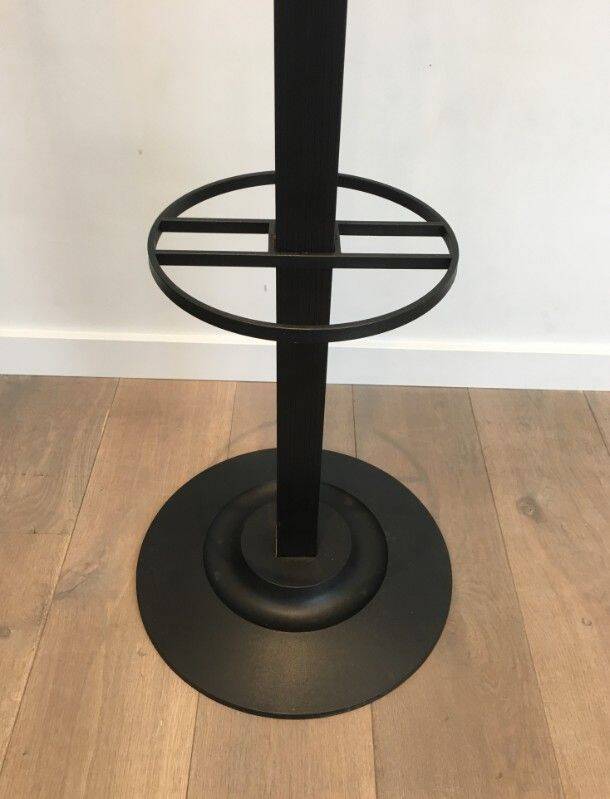 Michele De Lucchi & Tadao Takaichi for Kartell. Black plastic coat rack "Segmenti". Italy. 1989