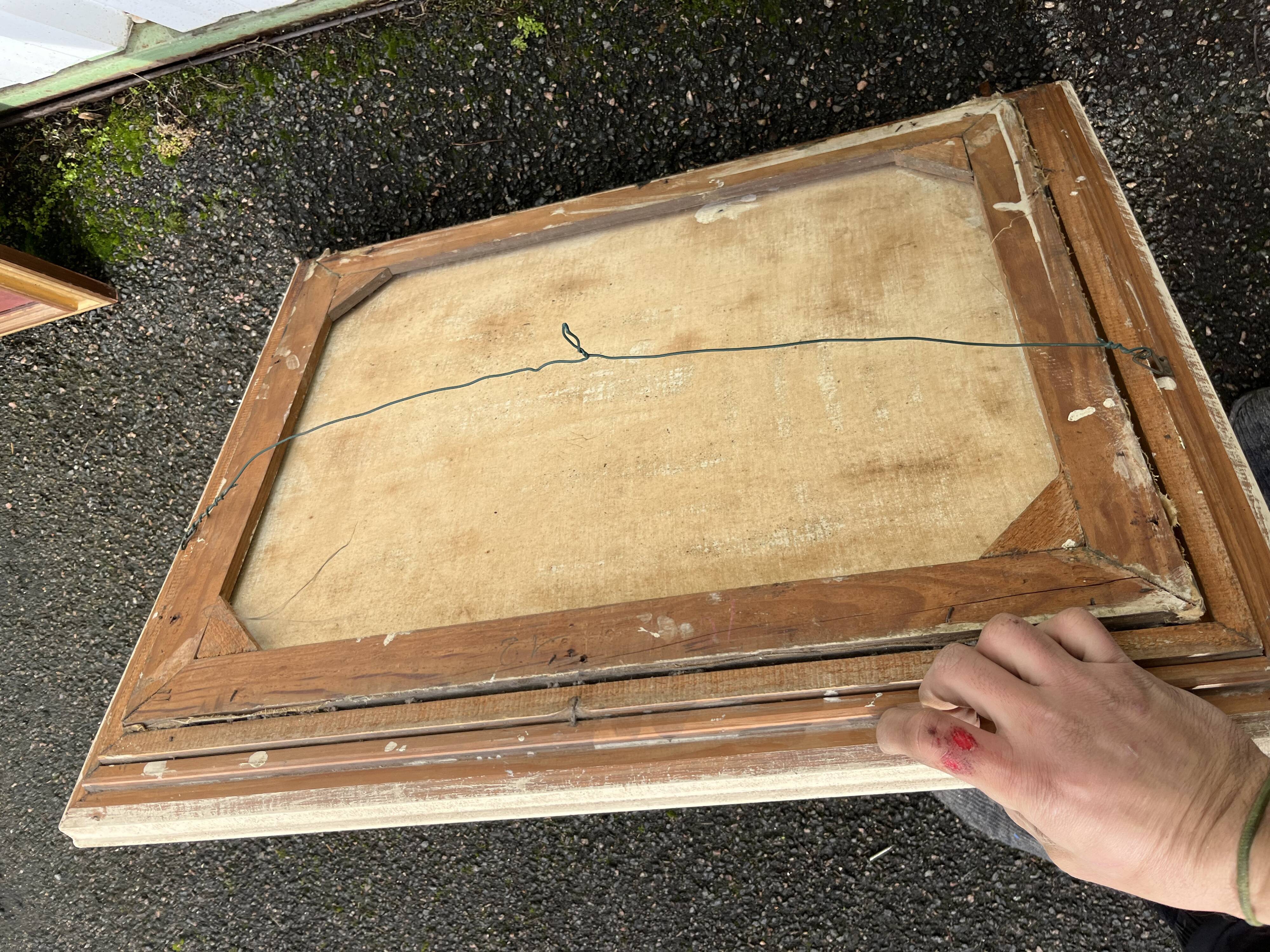 Large painting Still life with roses by Bousseau R.