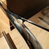 2 nesting tables in glass and chrome metal