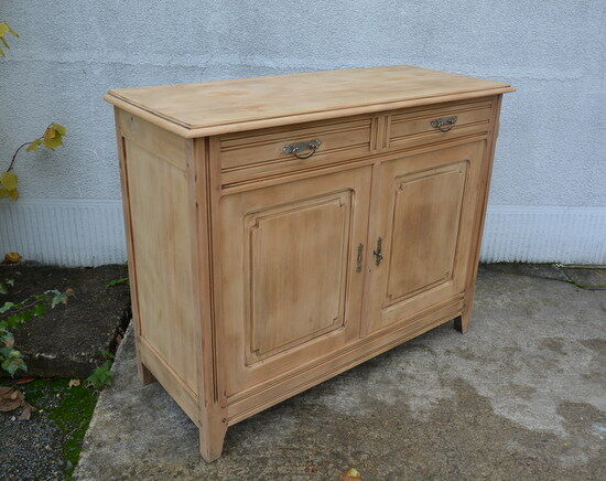 Ancient natural wood buffet