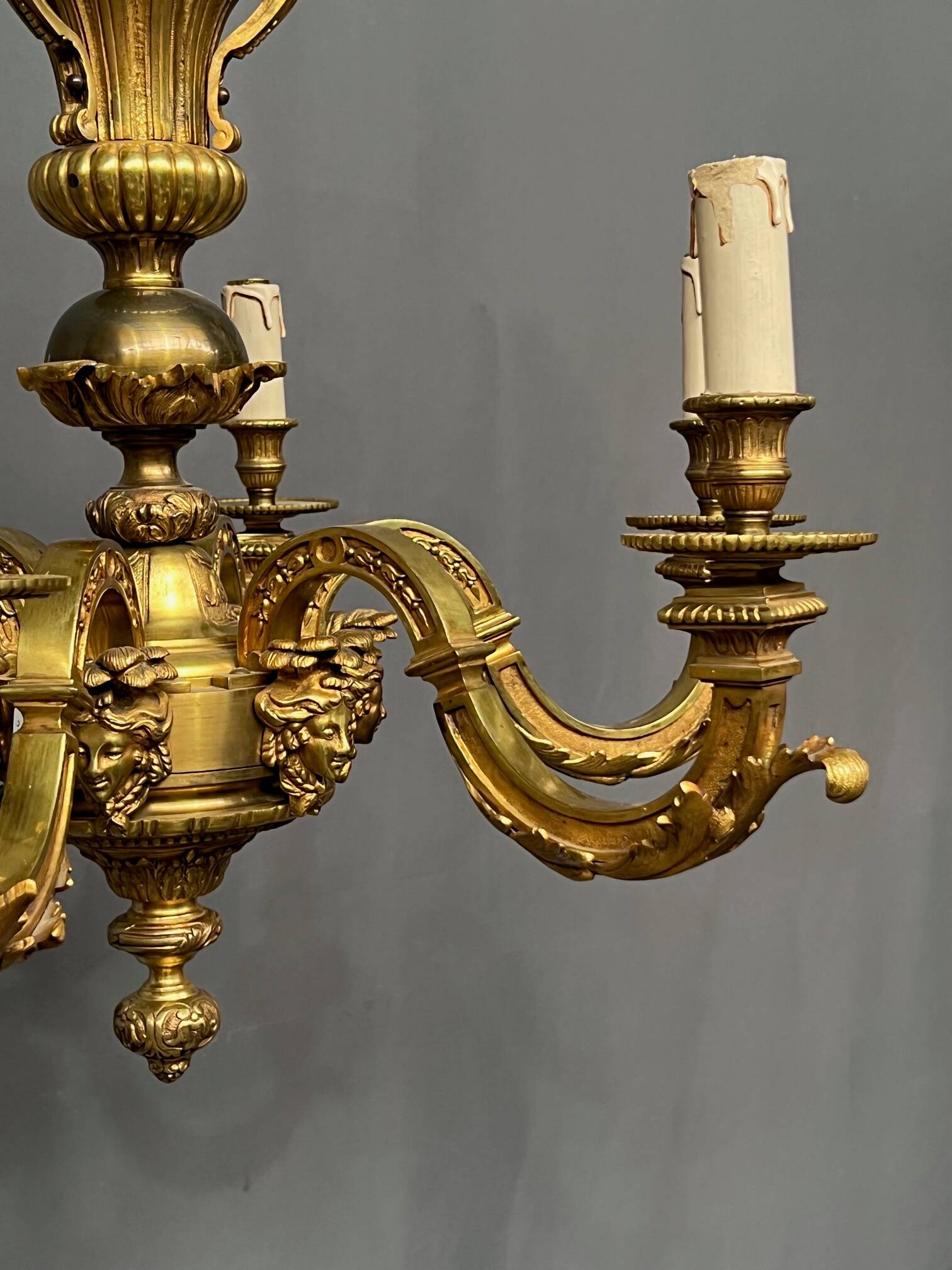 Mazarin chandelier. Solid bronze.