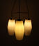 1950s Italian triangle lamp in brass and opalglass
