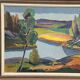 Original Swedish Oil on Panel - "Natural Landscape" by Frans Rase (1913-1994) - Signed - Vintage & Framed - 56 × 48 cm (22" × 18.9")