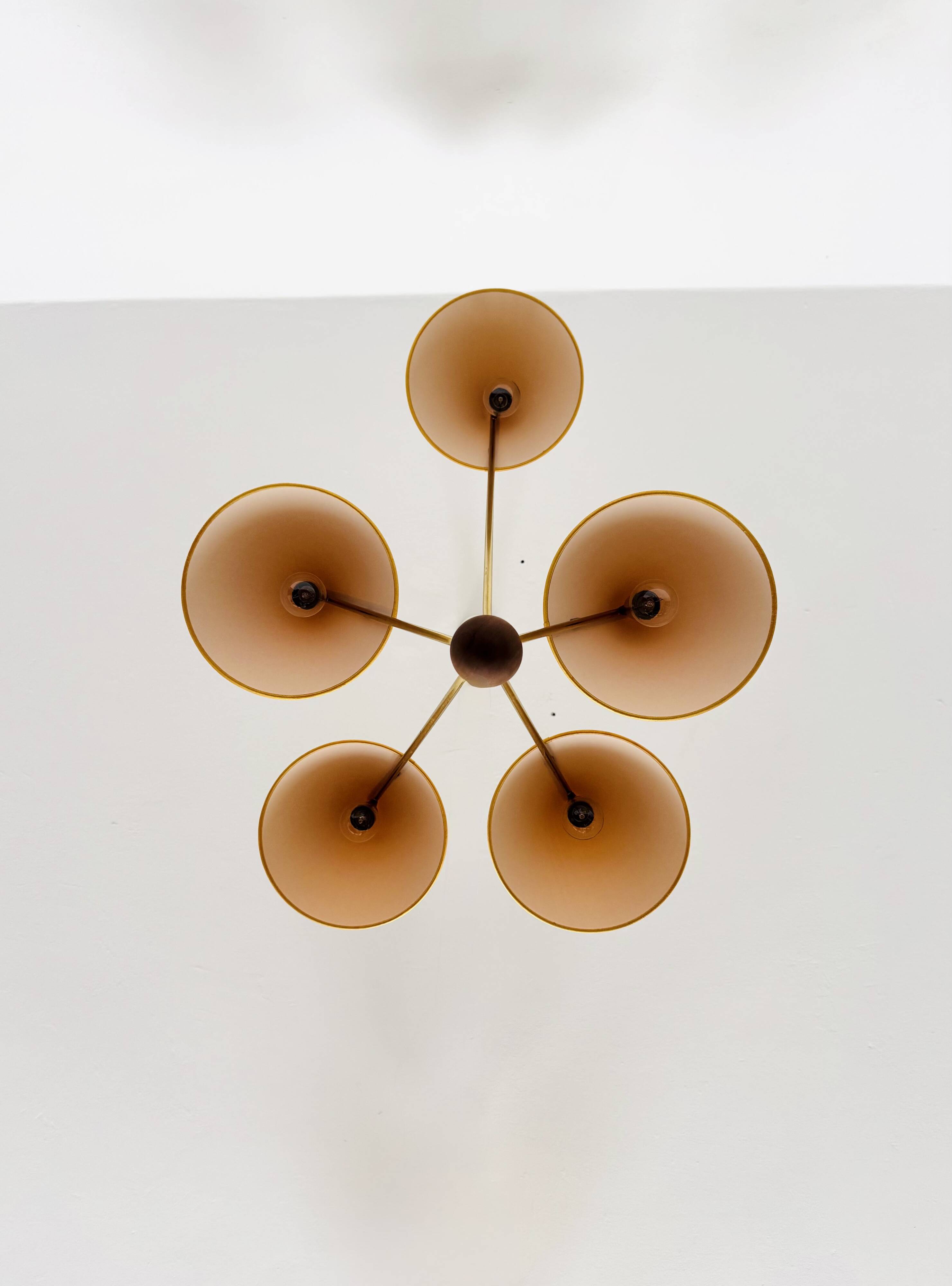 Beautiful Brass Chandelier by Rupert Nikoll