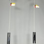 Stilux Milano, set of two chrome pendant lamps from 70s