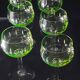 6 uranium glasses, Belgian art deco 1930