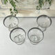 Etched silver rim cocktail coupe glasses set mid century barware