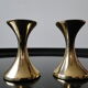 Pair of vintage Scandinavian brass candlesticks
