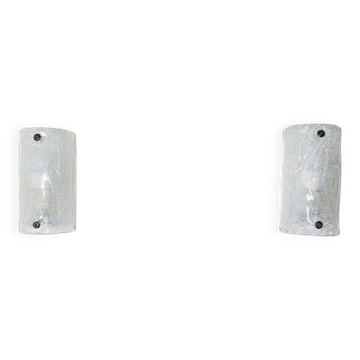 Murano Ice Frosted Glass Wall Lamps By Kalmar Franken, Austria Circa 1960S