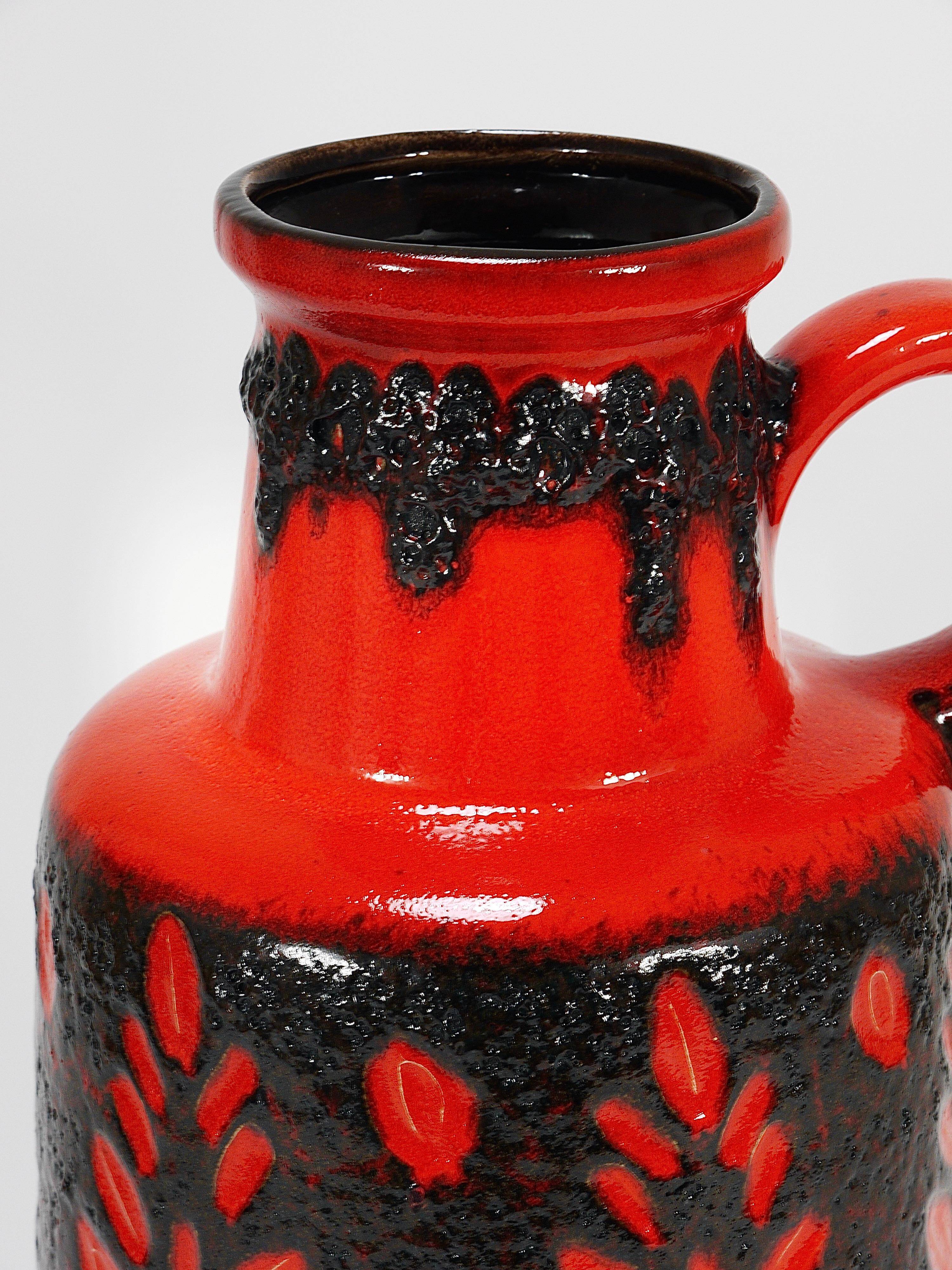 Large Ceramic Art Vase "Fat Lava" by Scheurich, West Germany, 1970s