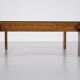Table basse carrée en chêne et verre, Italie 1970