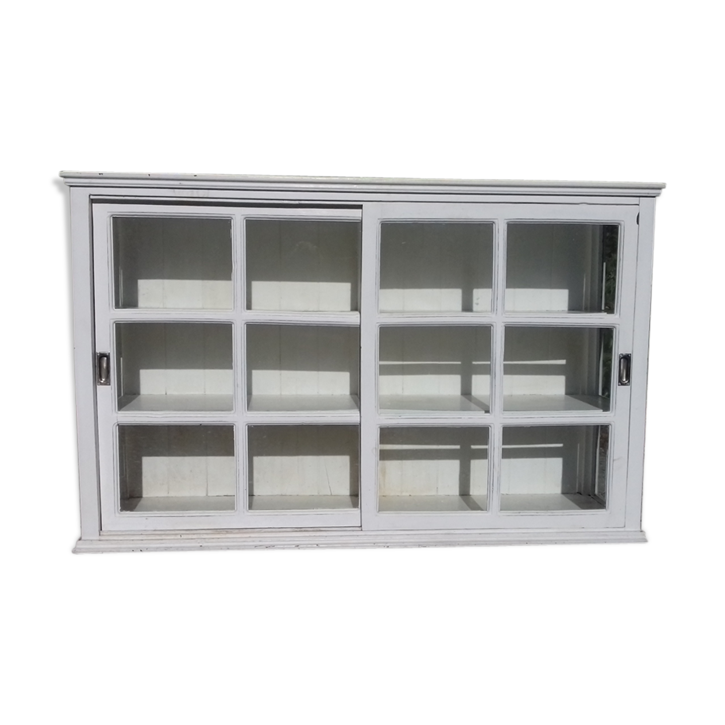 Showcase 2 doors sliding white