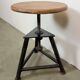 Tabouret pivotant industriel noir, années 1960