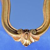 Small wall mirror in gilded painted wood - baroque mirror - 1960s