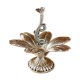 Silver metal caviar or ashtray service, Fleuron, Christofle, 60s
