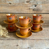 6 vintage "volcan" cups