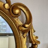Large golden baroque style mirror – Vintage