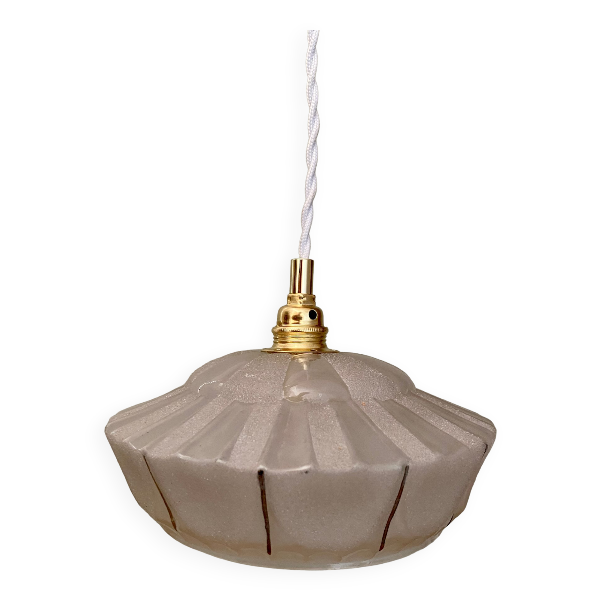 Suspension lamp vintage art deco glass