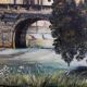 Tableau peinture huile sur toile monument