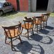 4 fauteuils bistrot style western en hêtre
