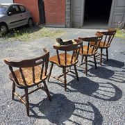 4 western-style bistro chairs in beech wood