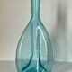 Turquoise bubbled glass vase