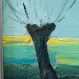 Viktor Rasmussen, Danish Modern Painting, 1970s, Oil on Canvas, Framed
