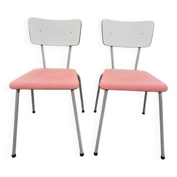 Rawi - Retro design - 2 vintage tubular-frame dining chairs - 1960s