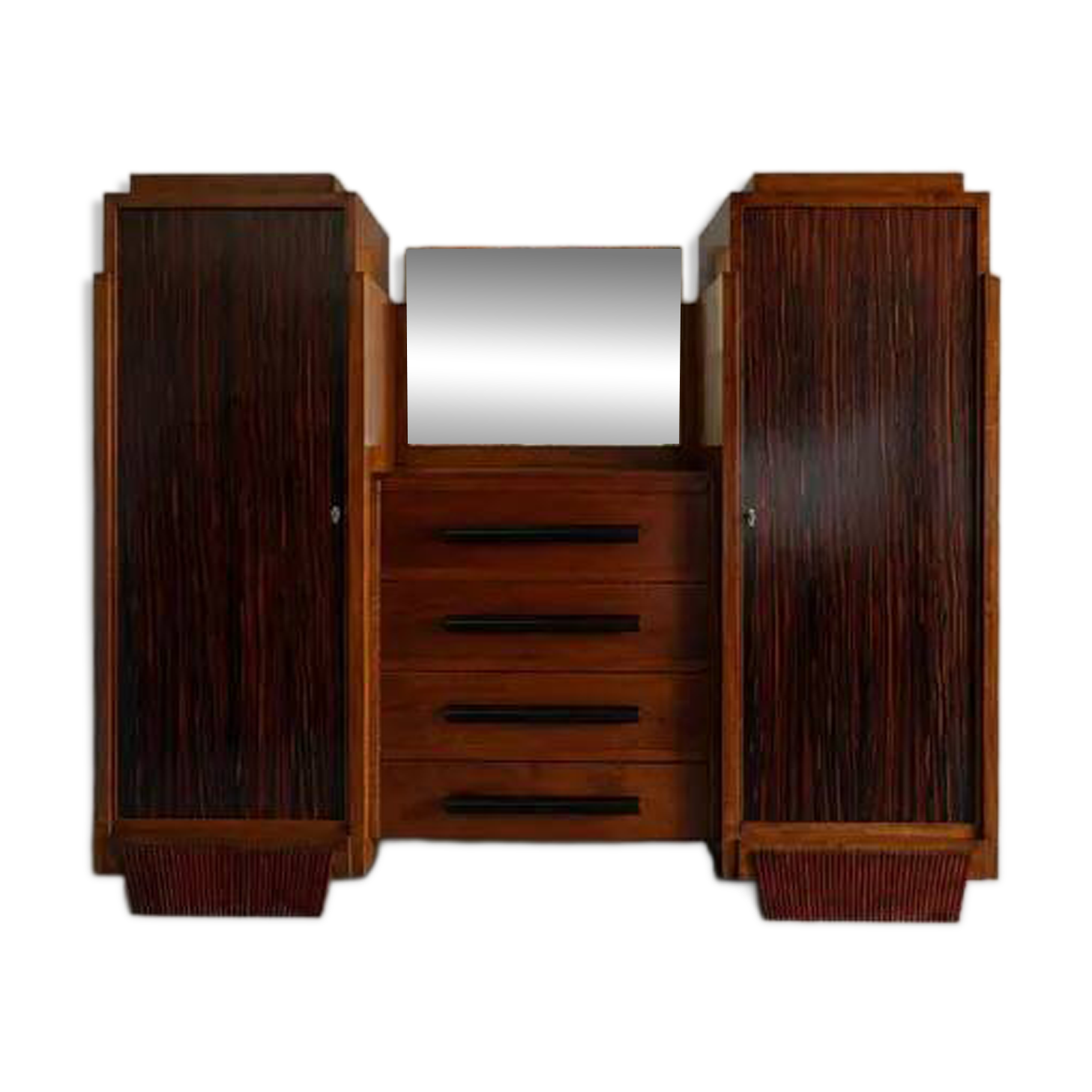 Meuble Art déco, buffet art déco bois et miroir, meuble de rangement, décoration intérieure