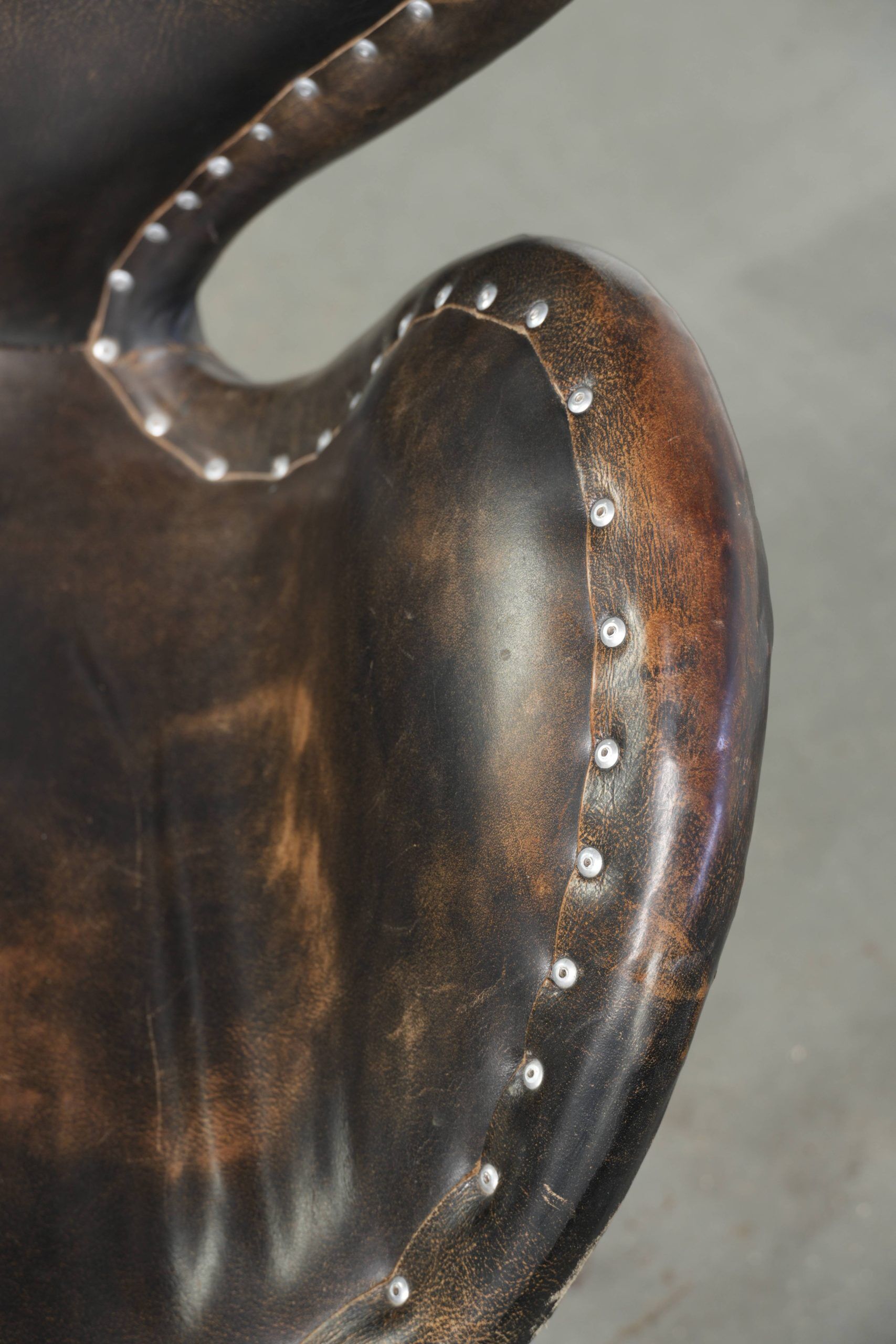 Chaise de bureau/côté Aviateur en cuir de vachette vintage Timothy Oulton Devon Spitfire