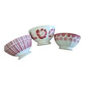 3 large antique Digoin bowls