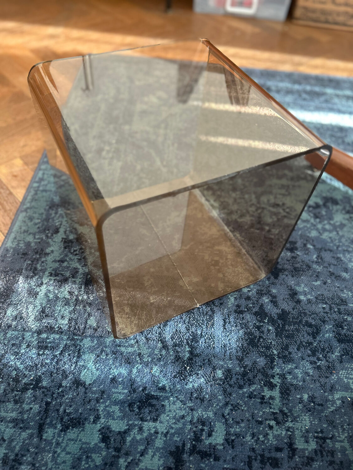 Cube/bedside table/side table design by michel dumas for roche bobois