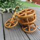 Cache pot en rotin et bambou tricycle vélo années 60 70