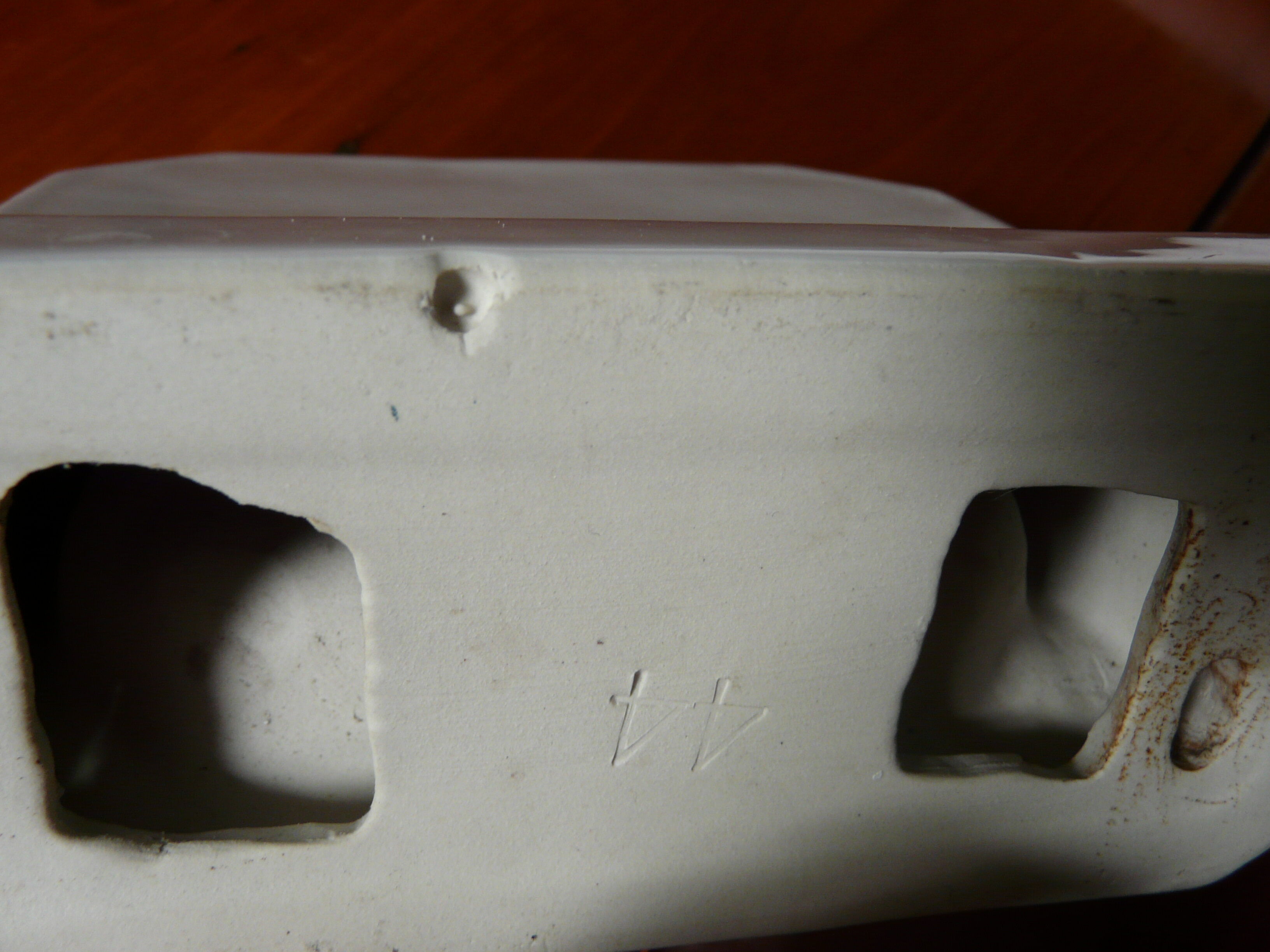 Étagère de salle de bain porte savon en porcelaine époque art déco