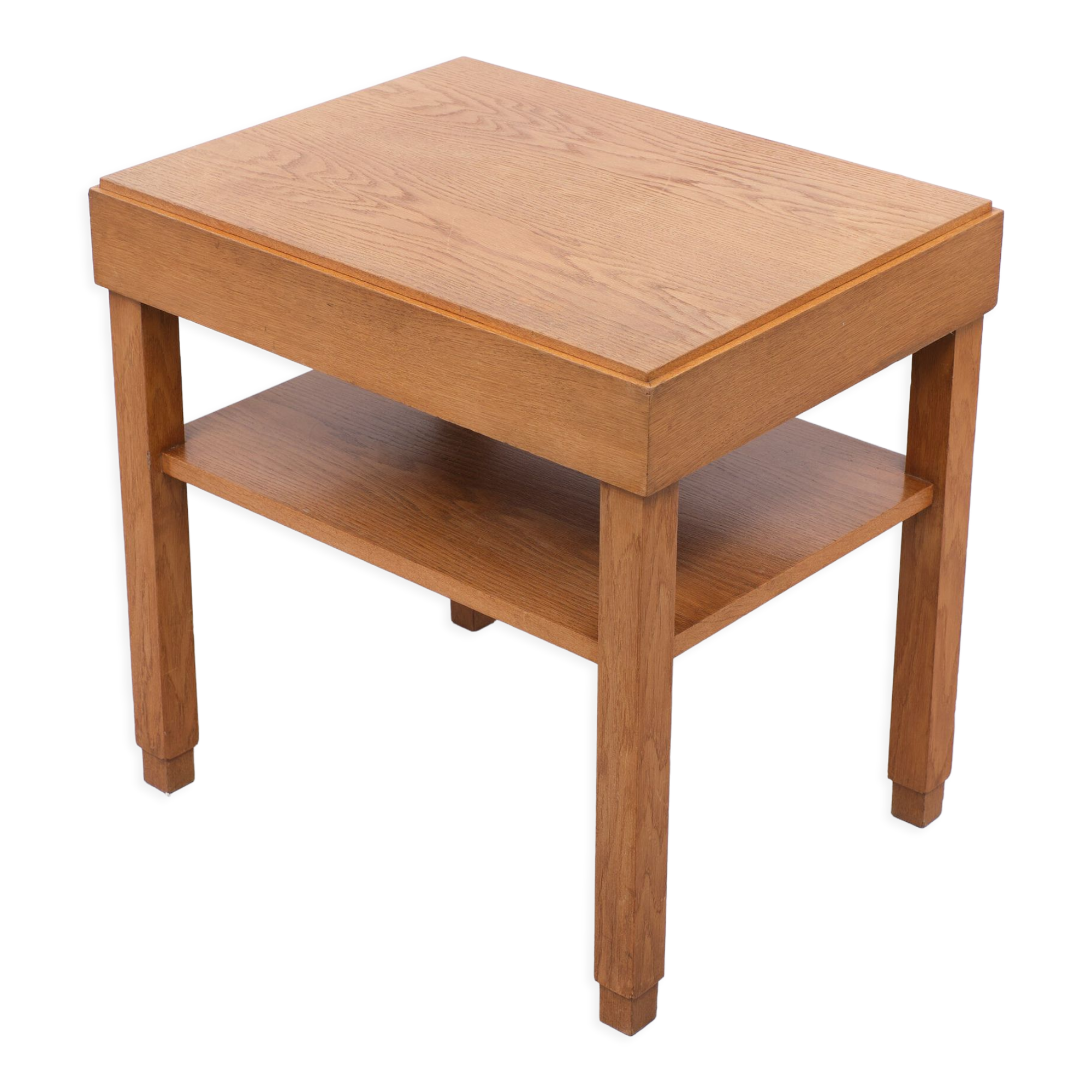 Dutch art deco oak side table 1930s