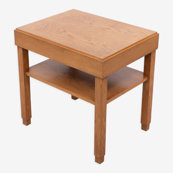 Dutch art deco oak side table 1930s