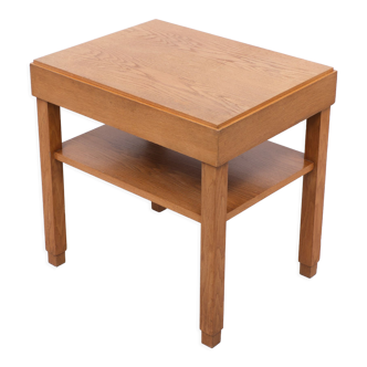 Dutch art deco oak side table 1930s