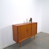 Mid Century Deens teak hoog dressoir
