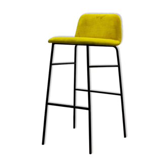 Tabouret haut traba' bardot met jaune