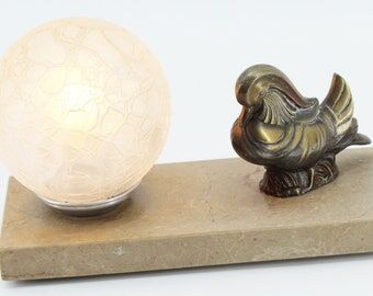 Bird lamp art deco