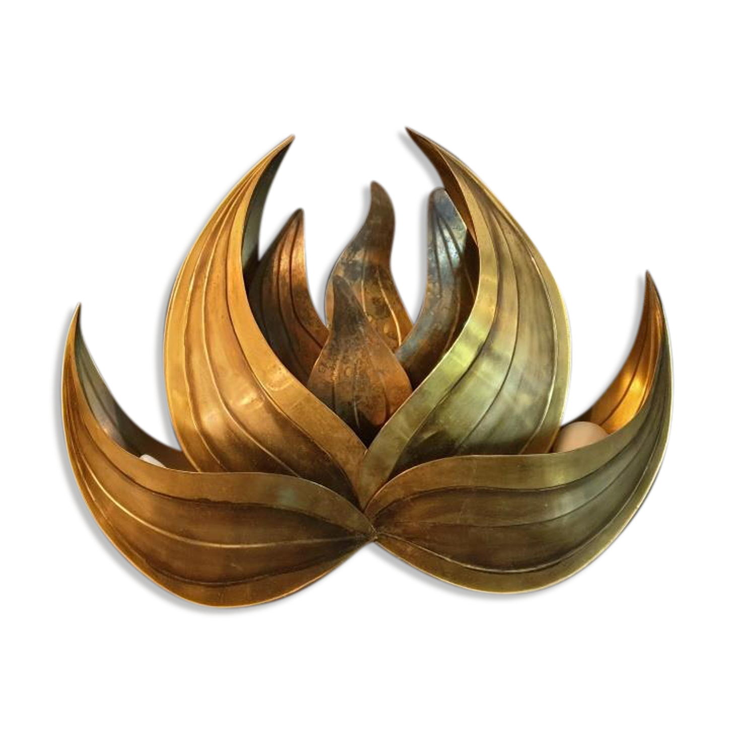 Wall light brass flowers