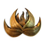 Wall light brass flowers