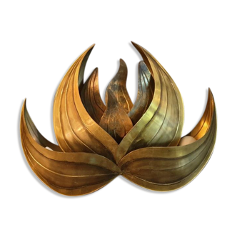 Wall light brass flowers