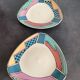 Two Rosenthal Flash Triangular Plates, Vintage 1980s