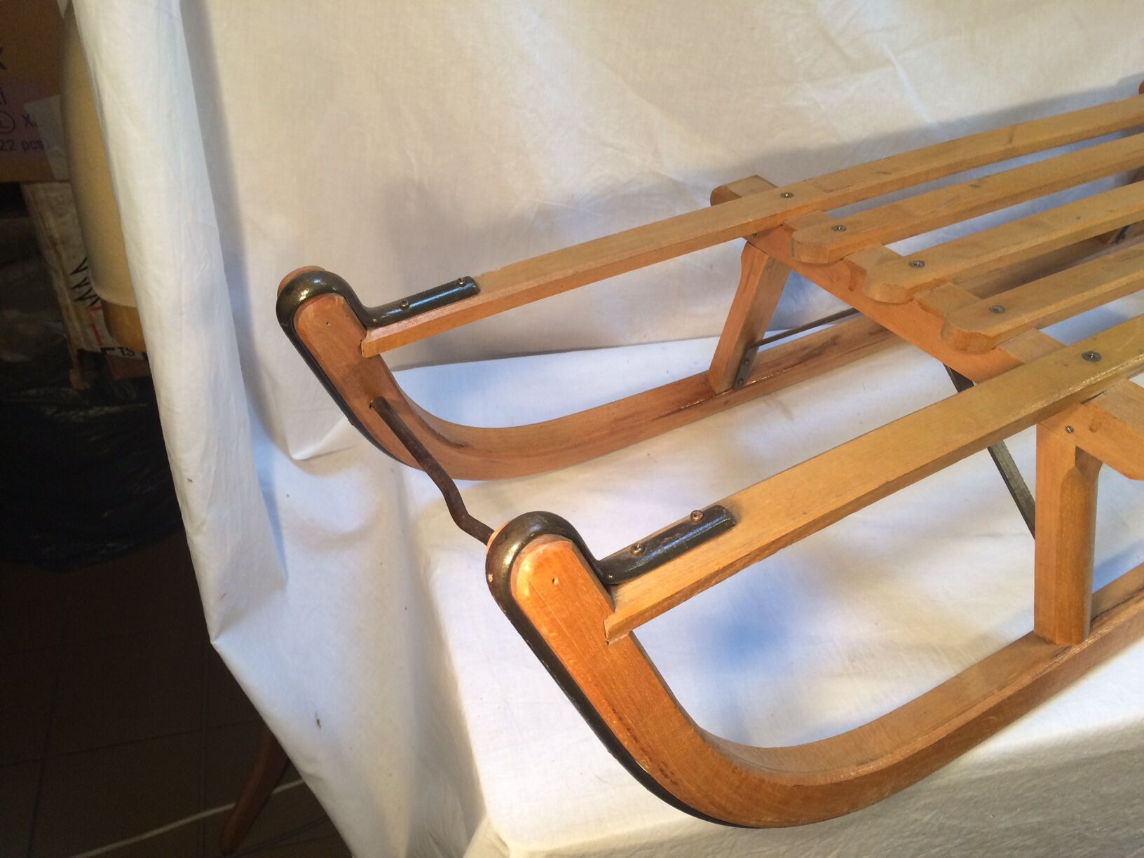 Traditional vintage wooden sled
