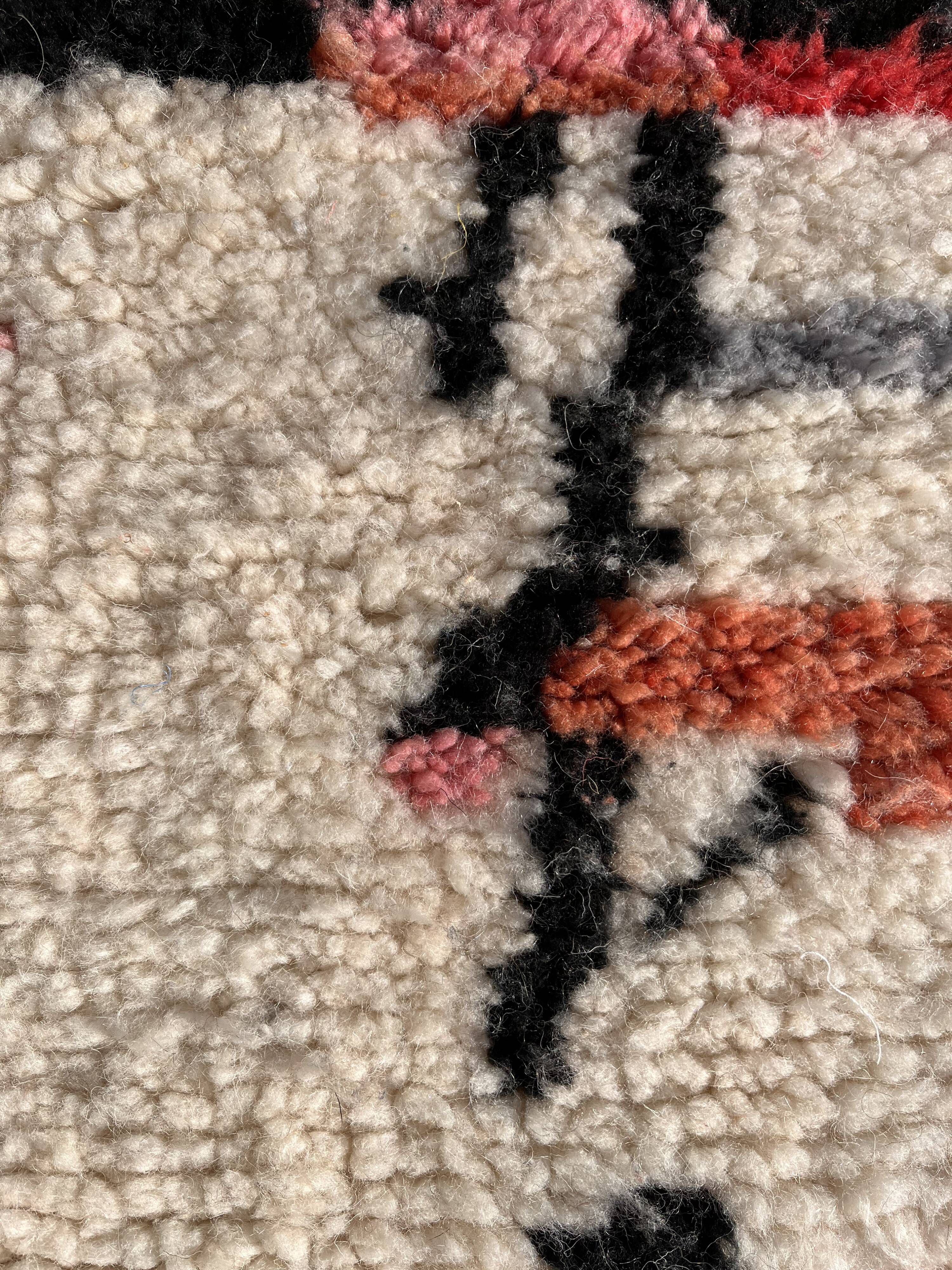 Large modern berber beni ouarain wool rug
