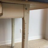 Yellow Formica kitchen table, 1960