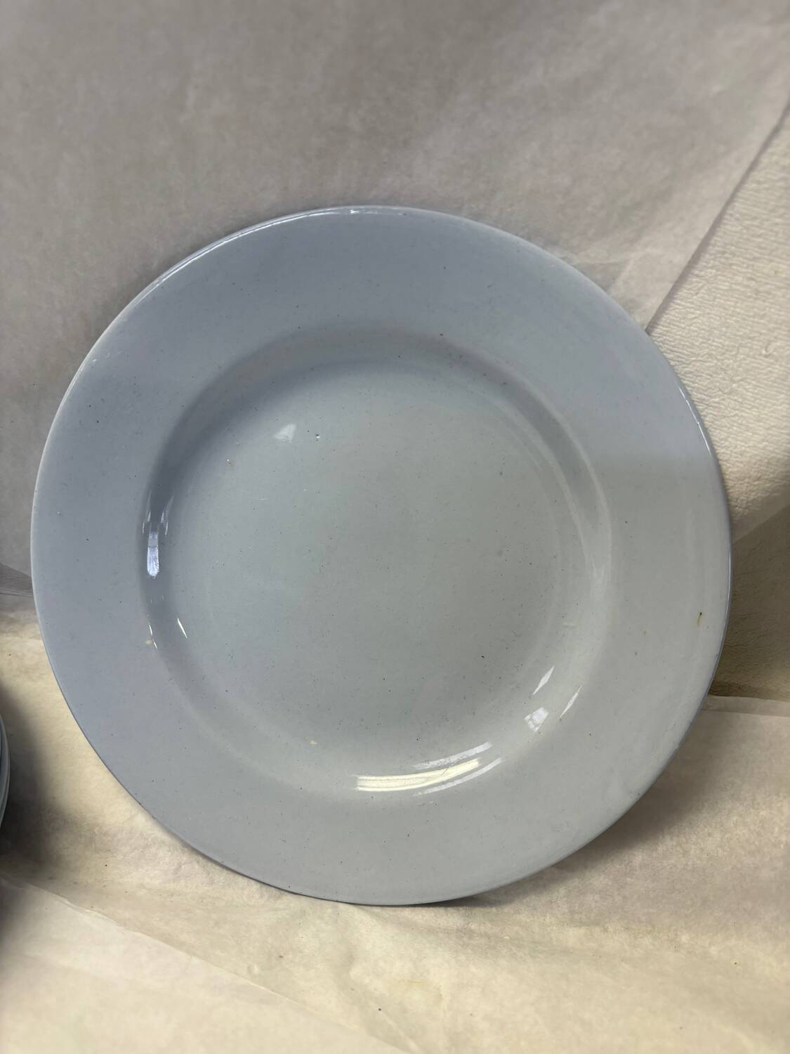 Set of 6 Moulin des loups blue dessert plates