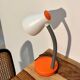 Vintage gray and orange lamp